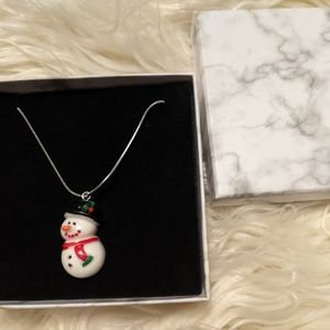 Women's Fantasy Jewelry Christmas Snowman necklace